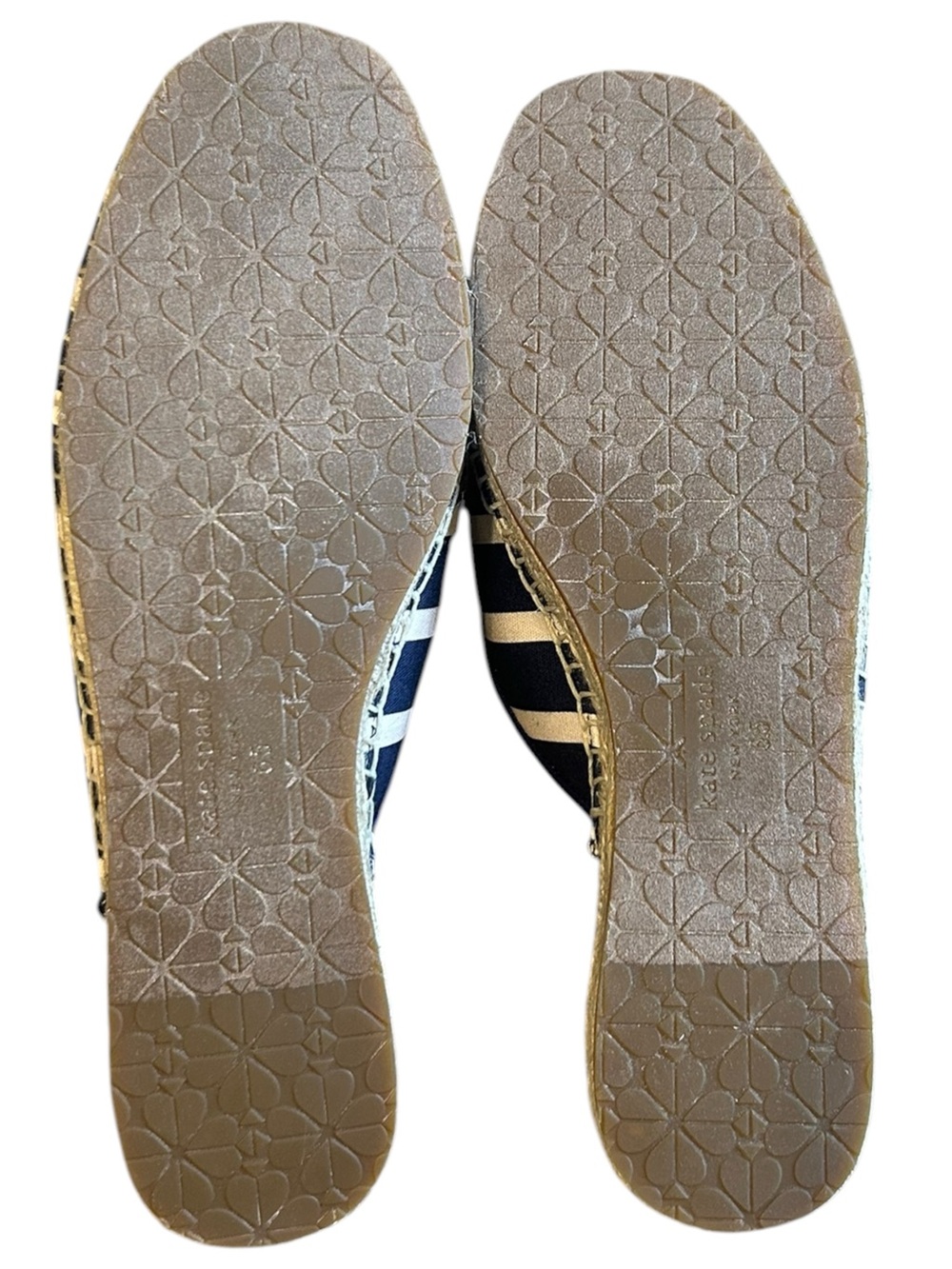 Kate Spade Solero Stripe Espadrille Mule Slides Sun Flower 6.5 - Picture 10 of 10